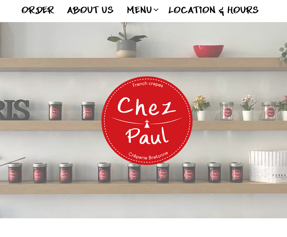 A preview of the chez paul website